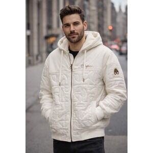 Moose Knuckle /‎ Telfor Colab Men's White Hooded Jacket. Size L